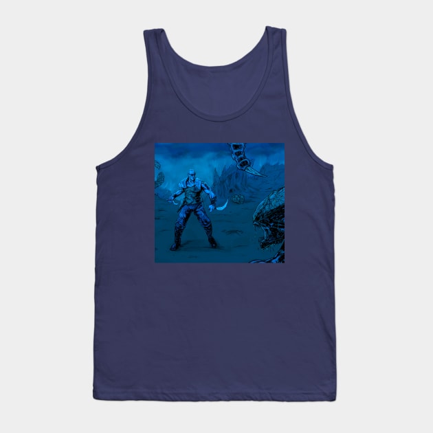 Riddick Vs Aliens Tank Top by Art Of Lunatik